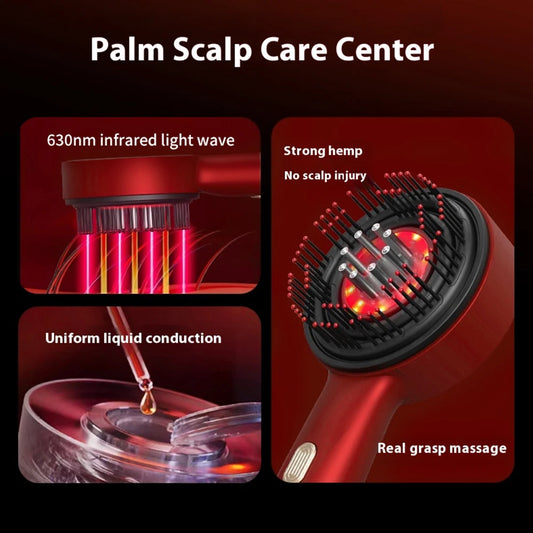 Electric Scalp Massager & Hair Growth Comb – LED Light Therapy