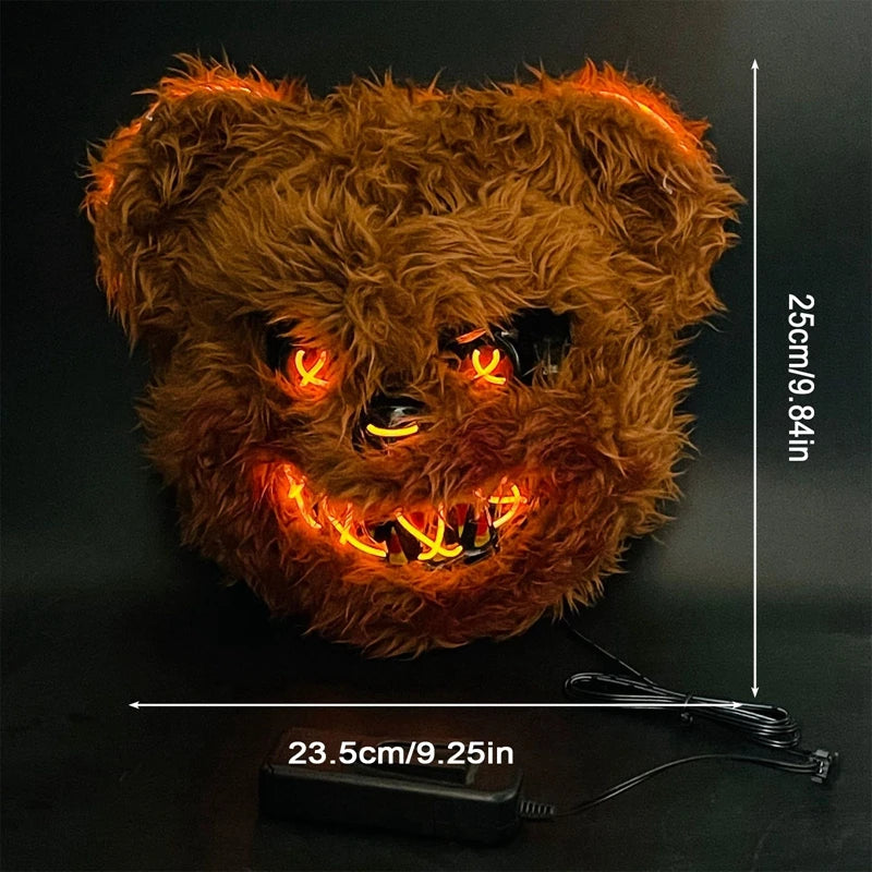 LED Halloween Animal Face Mask – Rabbit & Bear