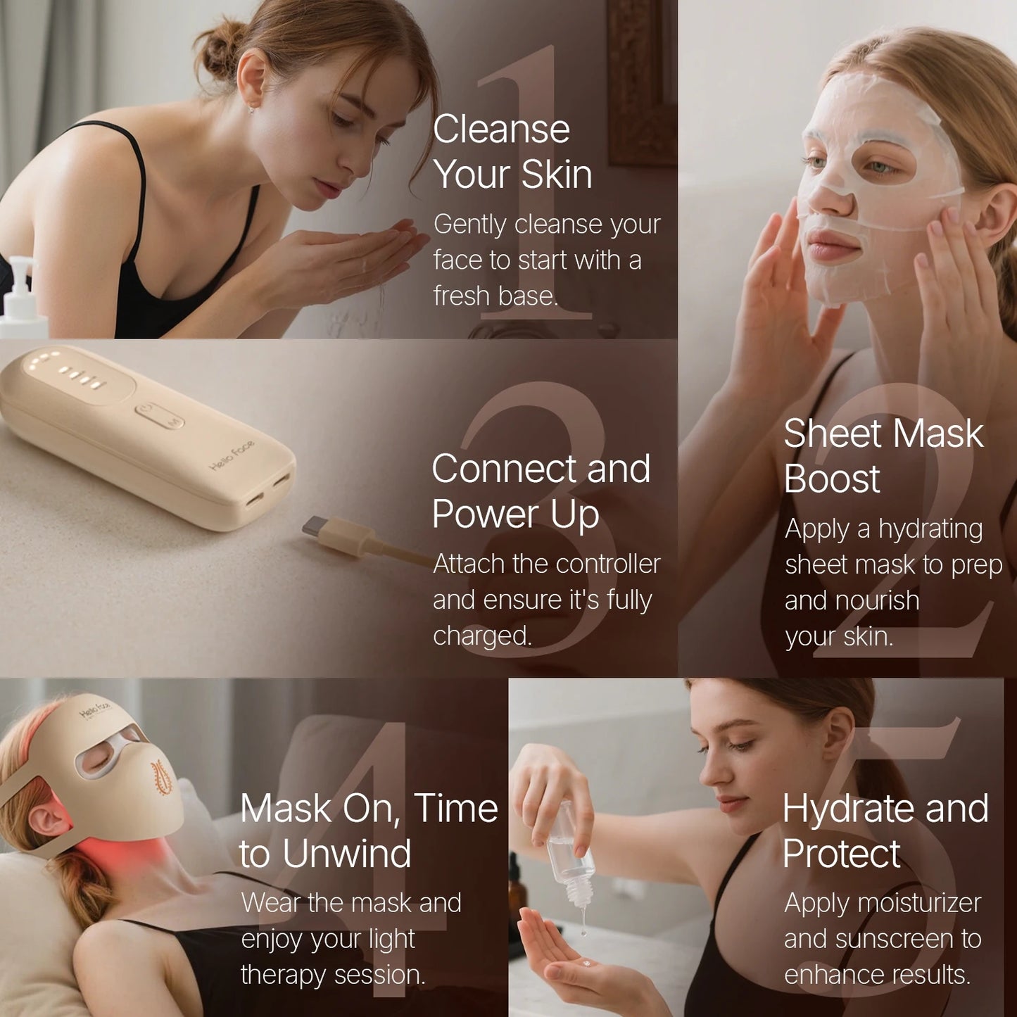 Hello Face M300 4D LED Light Therapy Mask