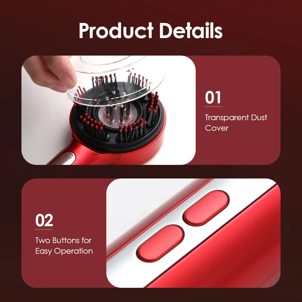 Electric Scalp Massager & Hair Growth Comb – LED Light Therapy