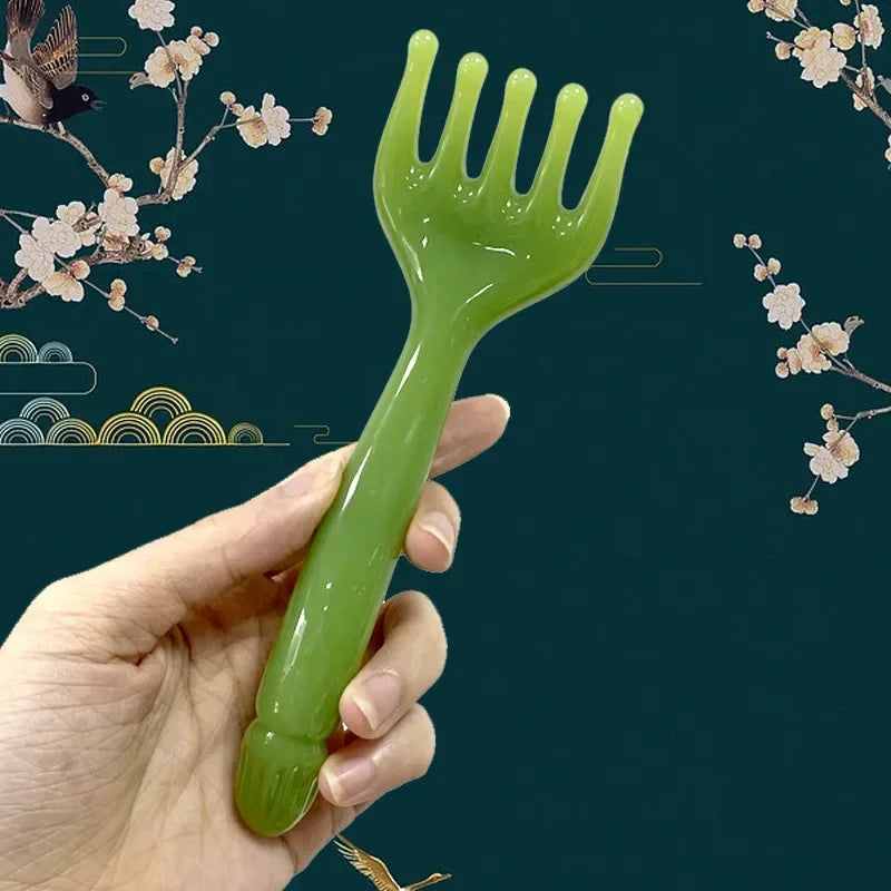 Resin 5-Claw Head & Body Massager – Scalp Gua Sha Scraping Tool