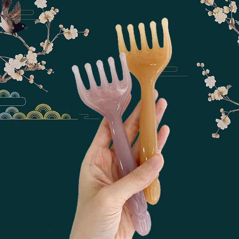 Resin 5-Claw Head & Body Massager – Scalp Gua Sha Scraping Tool