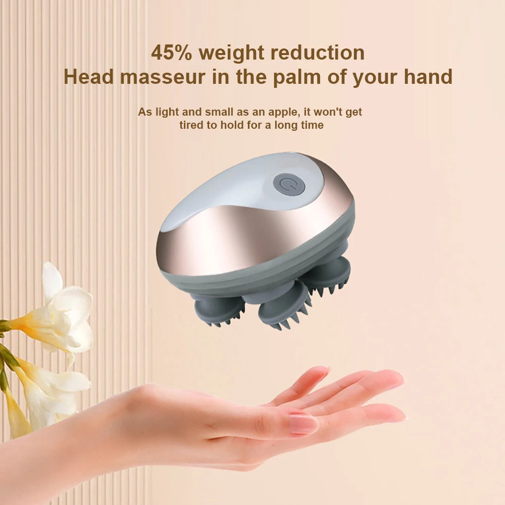 Electric Scalp Massager – 6-Mode Vibration for Hair Growth & Stress Relief
