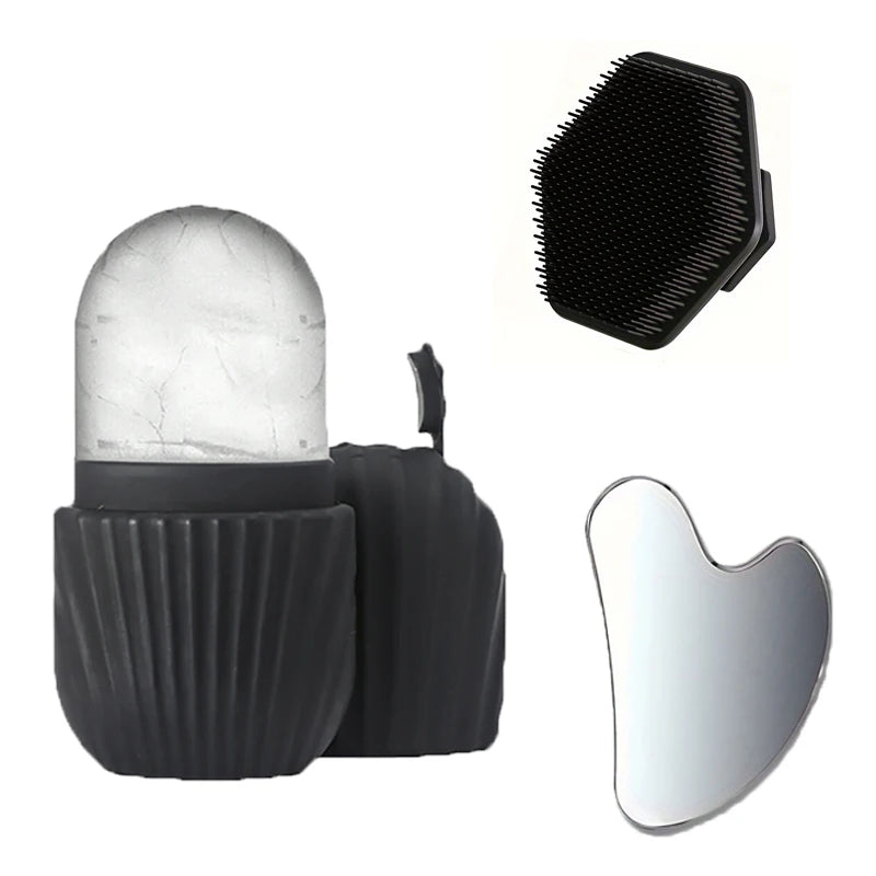 Ice Face Roller & GuaSha Set - Facial Lifting & Contouring Tool.