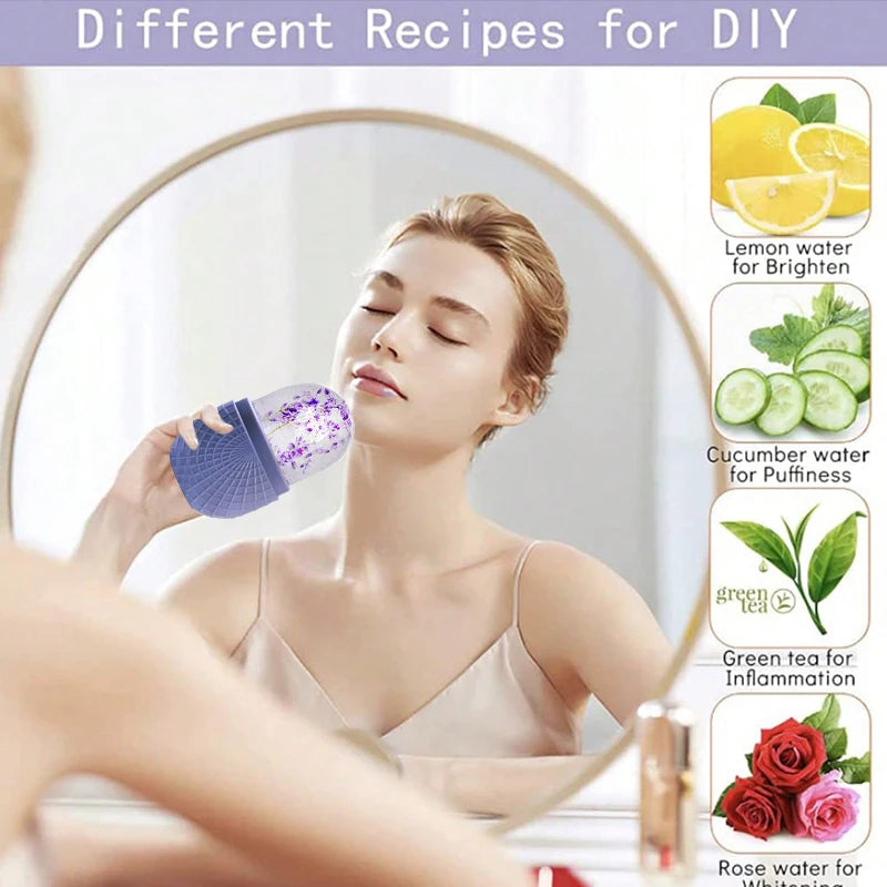 Ice Roller for Face & Eyes – Silicone, Reusable & Leak-Proof