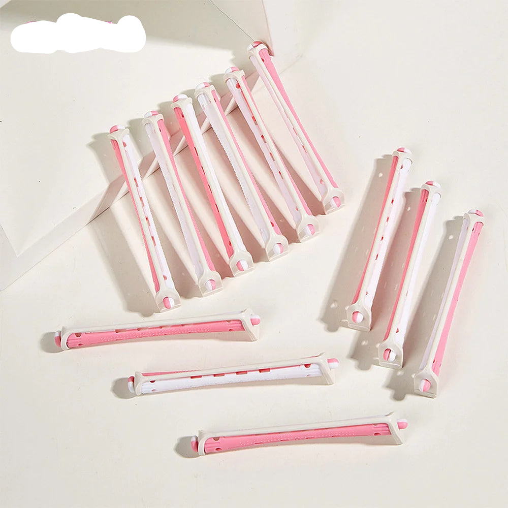 12-Pack Heatless Hair Curlers – Flexi Rod Pull-Core Rollers