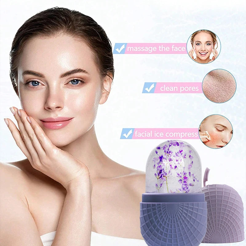 Ice Roller for Face & Eyes – Silicone, Reusable & Leak-Proof
