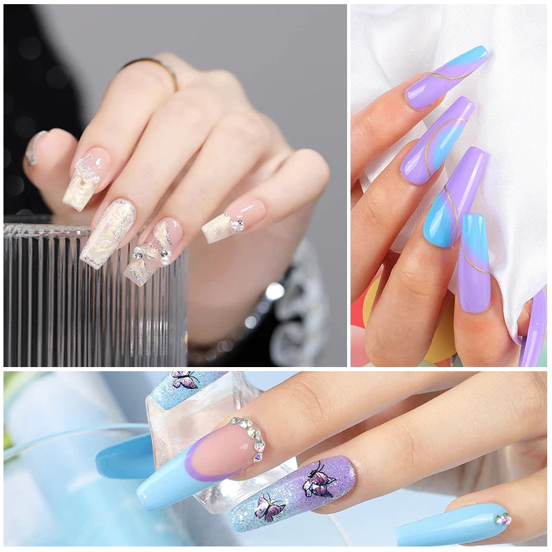 Complete Gel Nail Kit – UV Lamp, Electric Drill, 10 Colors & Base/Top Coat