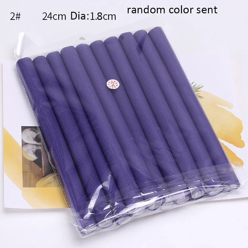 Soft Foam Bendy Hair Rollers – 10-Pack No Heat Curlers