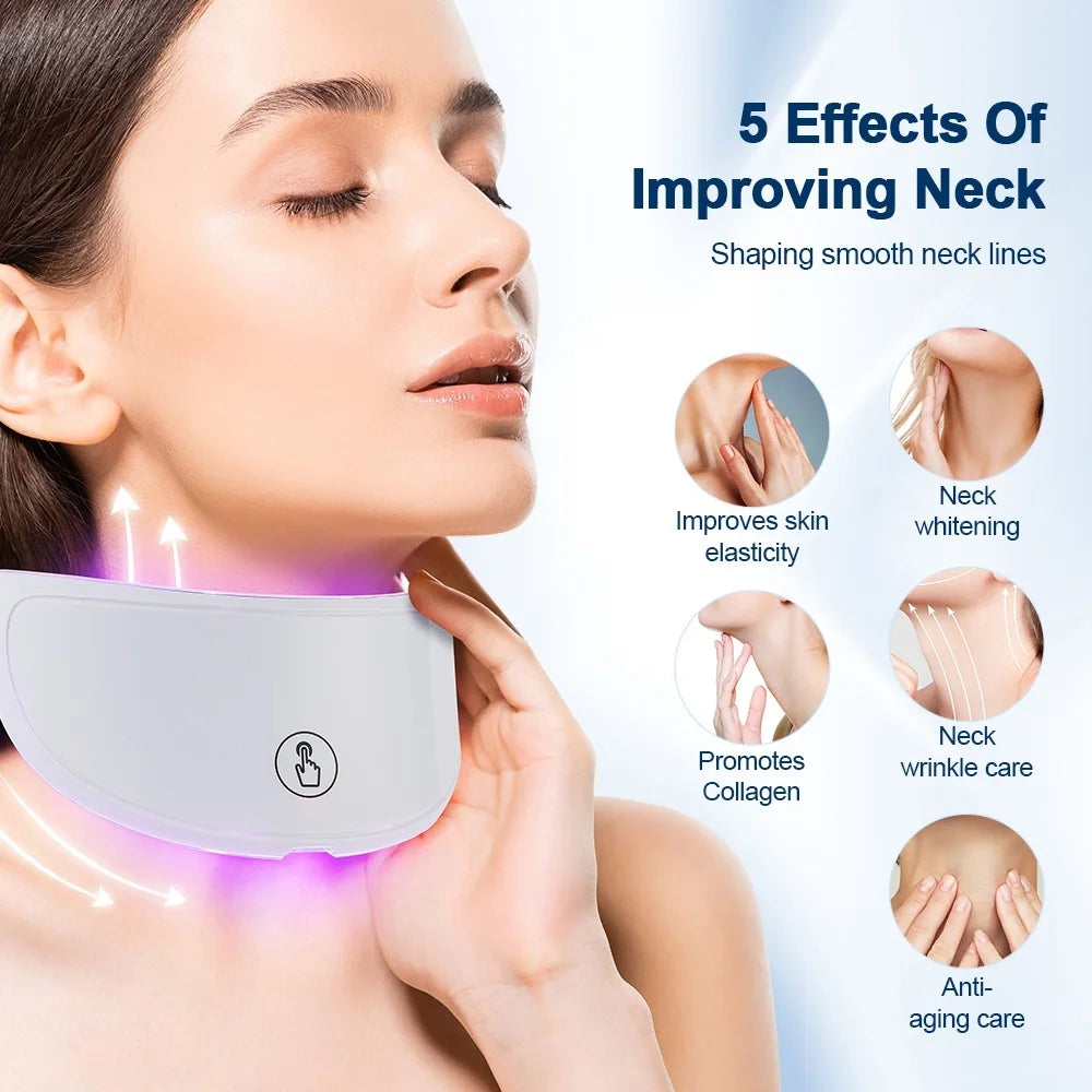 LED Neck Mask – 7-Color Photon Therapy for Anti-Wrinkle & Skin Brightening