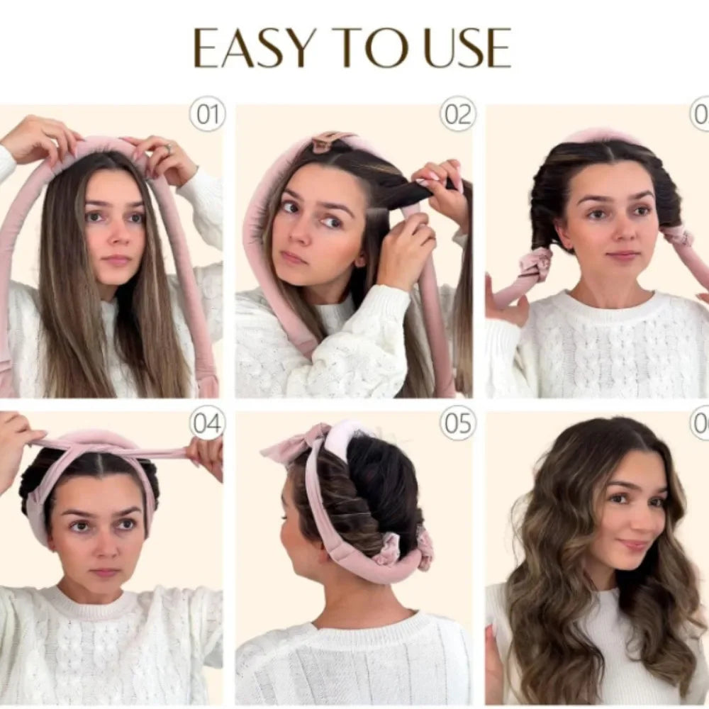 Heatless Curling Headband Set – No Heat Hair Curlers for Overnight Curls