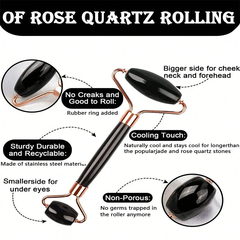 Ice Face Roller & GuaSha Set - Facial Lifting & Contouring Tool.