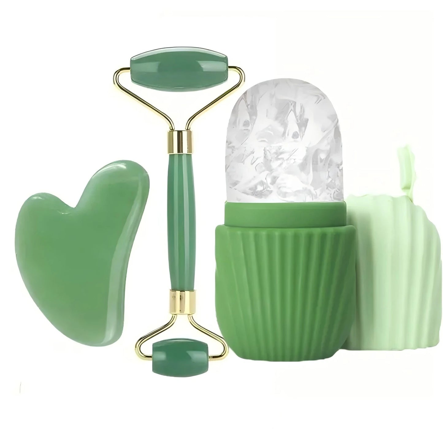 Ice Face Roller & GuaSha Set - Facial Lifting & Contouring Tool.