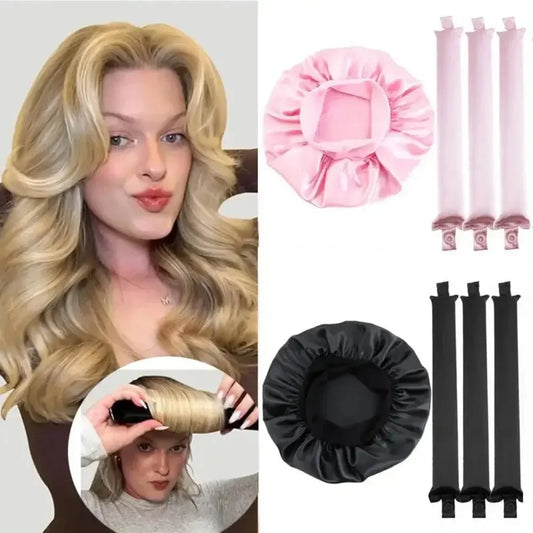 Heatless Curling Rod – Soft Flex Foam Roller for Overnight Curls (All Hair Types)