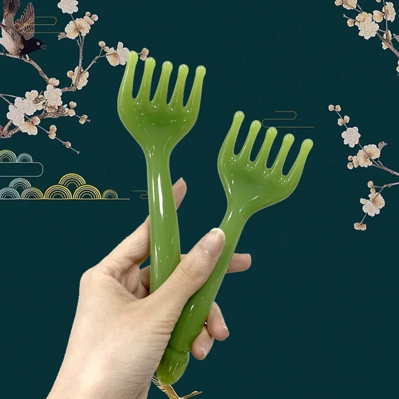 Resin 5-Claw Head & Body Massager – Scalp Gua Sha Scraping Tool