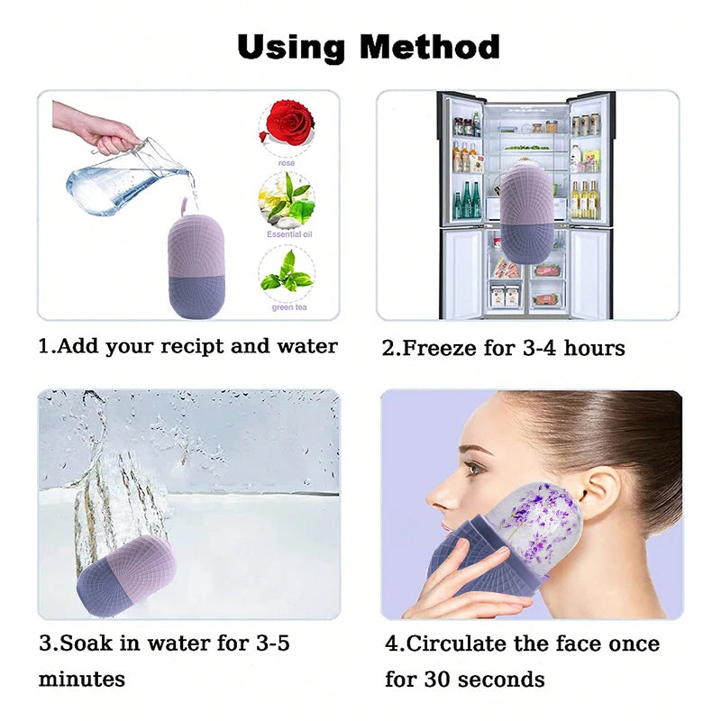 Ice Roller for Face & Eyes – Silicone, Reusable & Leak-Proof