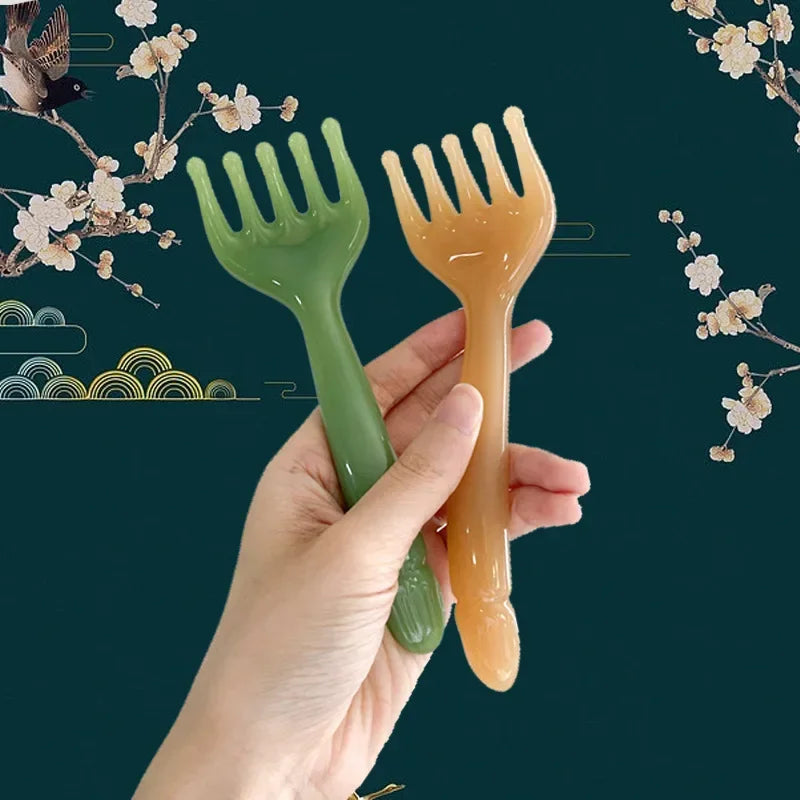 Resin 5-Claw Head & Body Massager – Scalp Gua Sha Scraping Tool