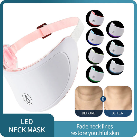 LED Neck Mask – 7-Color Photon Therapy for Anti-Wrinkle & Skin Brightening