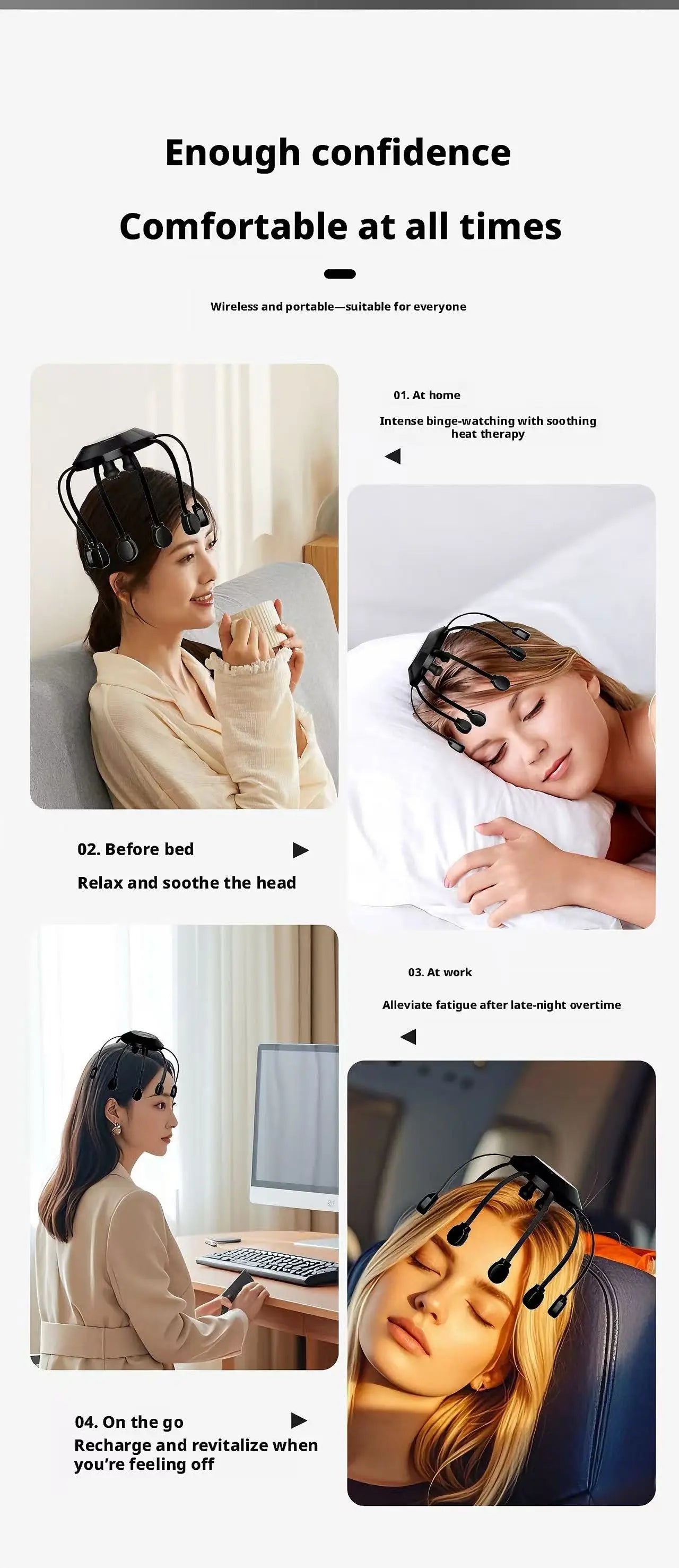 Electric Octopus Head Massager – 360° Scalp Relaxation Device
