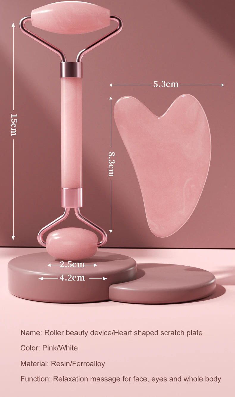 Resin Face & Neck Roller – Gua Sha Scraping Tool for Facial Massage & Skin Care