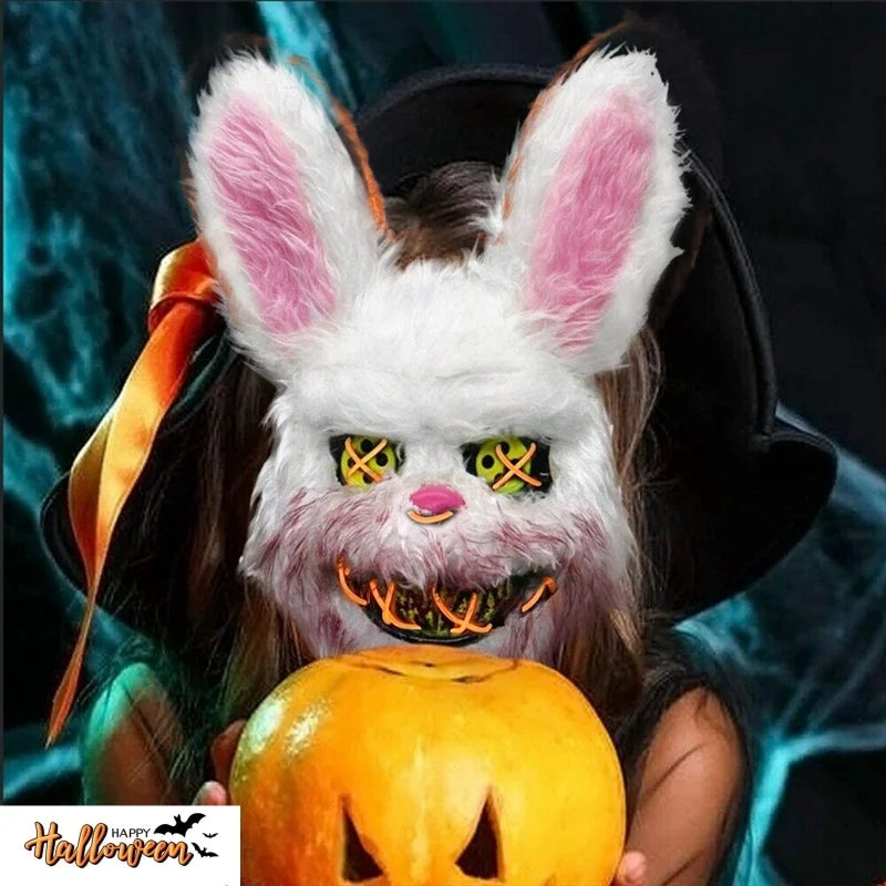 LED Halloween Animal Face Mask – Rabbit & Bear