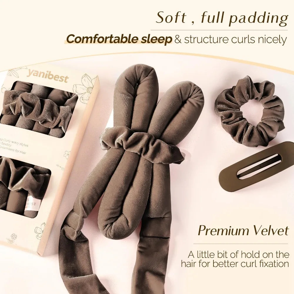 Heatless Curling Headband Set – No Heat Hair Curlers for Overnight Curls