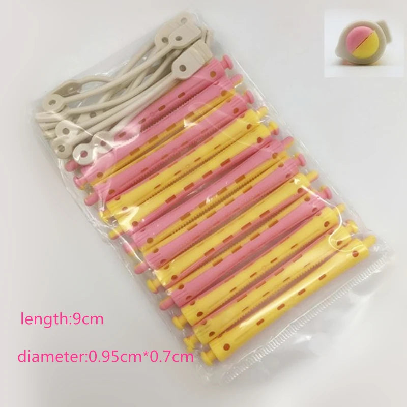 12-Pack Heatless Hair Curlers – Flexi Rod Pull-Core Rollers