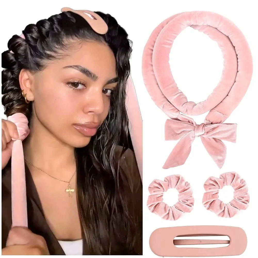 Heatless Curling Headband Set – No Heat Hair Curlers for Overnight Curls