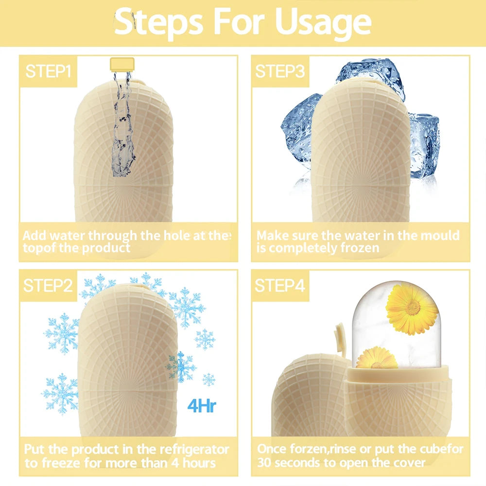 Ice Roller for Face & Eyes – Silicone, Reusable & Leak-Proof