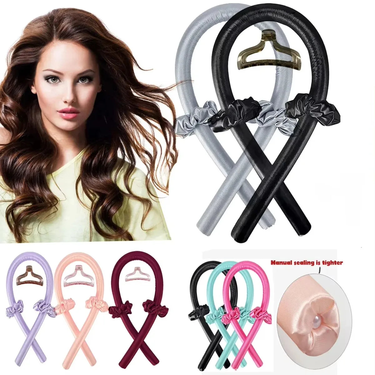 Heatless Curling Rod Headband – No Heat Silk Curls Hair Roller
