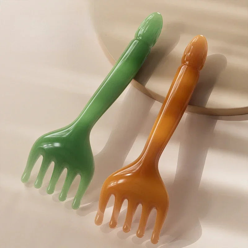 Resin 5-Claw Head & Body Massager – Scalp Gua Sha Scraping Tool