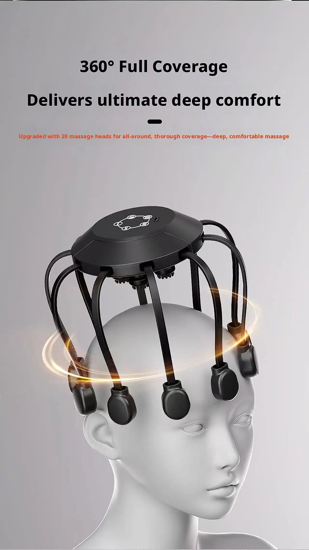 Electric Octopus Head Massager – 360° Scalp Relaxation Device