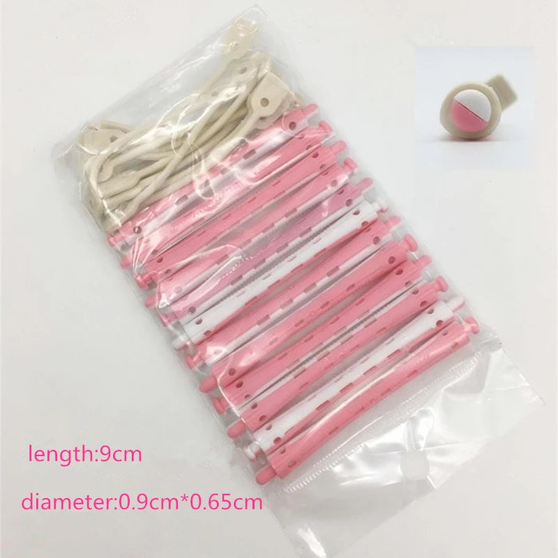 12-Pack Heatless Hair Curlers – Flexi Rod Pull-Core Rollers