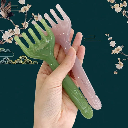Resin 5-Claw Head & Body Massager – Scalp Gua Sha Scraping Tool