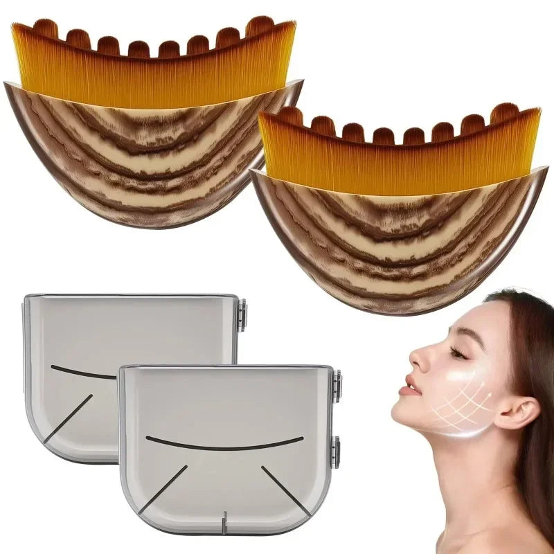 Lymphatic Drainage Contour Face Brush – Set of 2