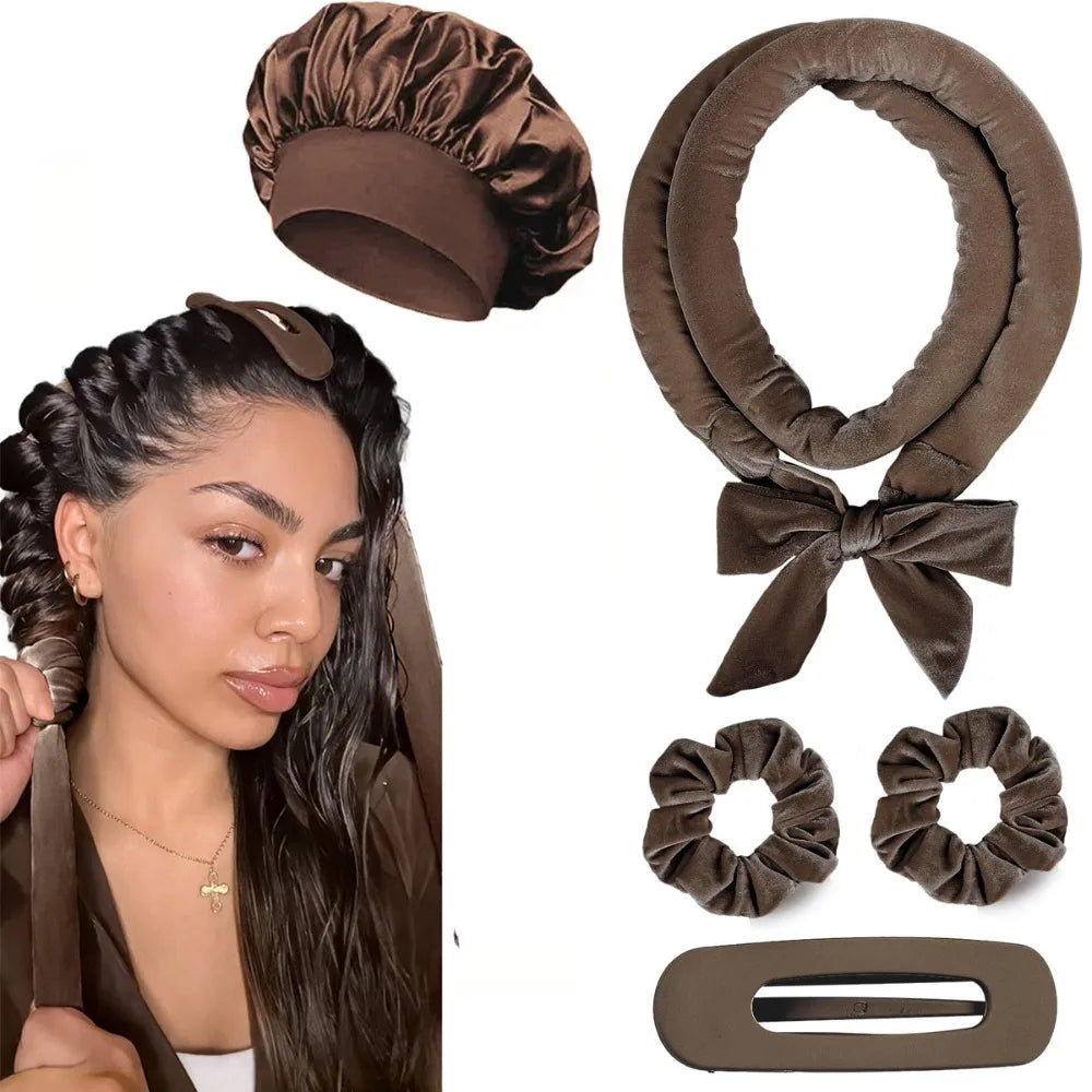 Heatless Curling Headband Set – No Heat Hair Curlers for Overnight Curls