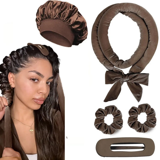 Heatless Curling Headband Set – No Heat Hair Curlers for Overnight Curls