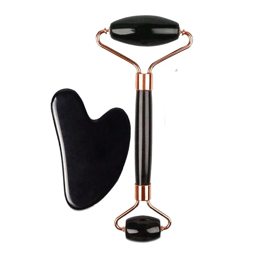 Ice Face Roller & GuaSha Set - Facial Lifting & Contouring Tool.