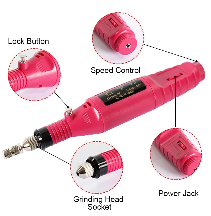 Complete Gel Nail Kit – UV Lamp, Electric Drill, 10 Colors & Base/Top Coat