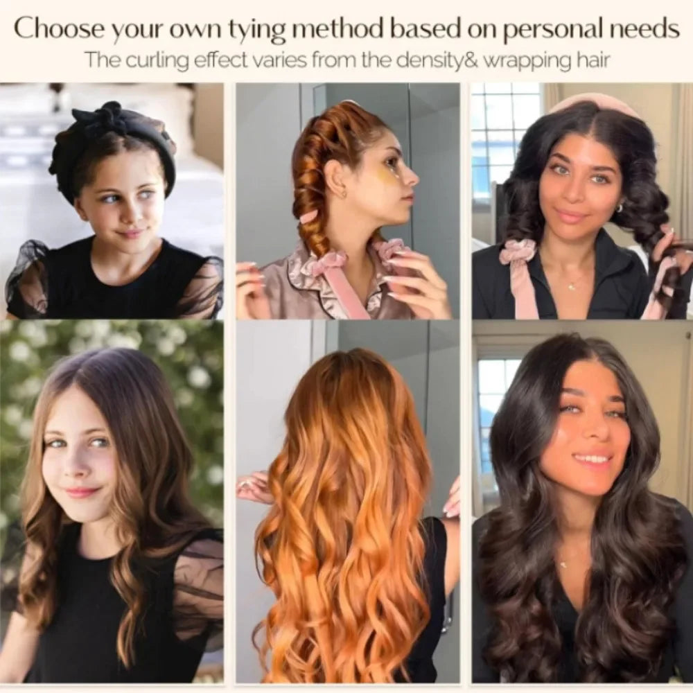 Heatless Curling Headband Set – No Heat Hair Curlers for Overnight Curls