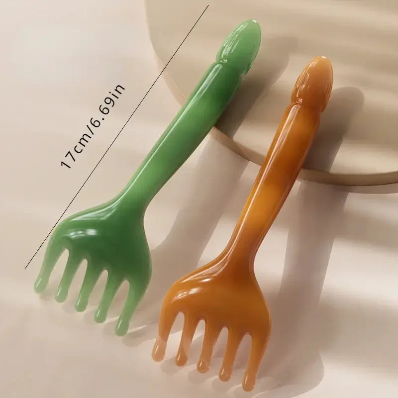 Resin 5-Claw Head & Body Massager – Scalp Gua Sha Scraping Tool