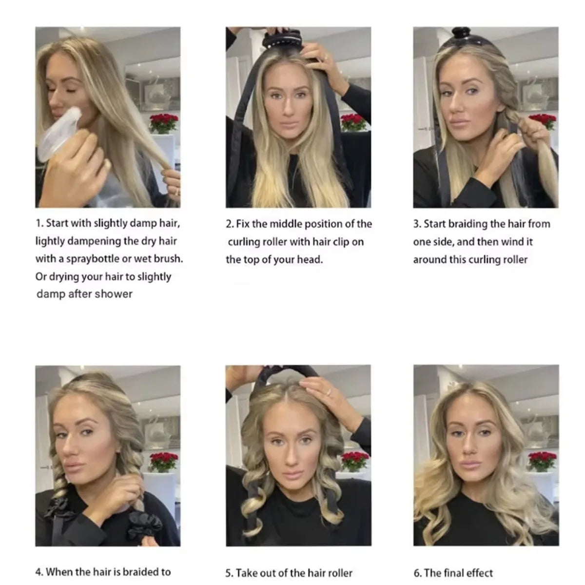 Heatless Curling Rod Headband – No Heat Silk Curls Hair Roller