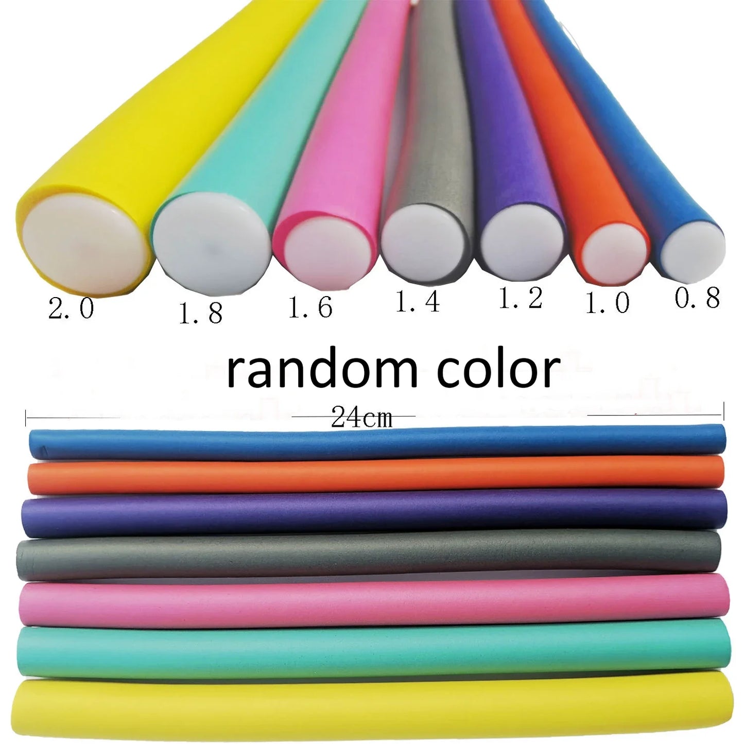 Soft Foam Bendy Hair Rollers – 10-Pack No Heat Curlers
