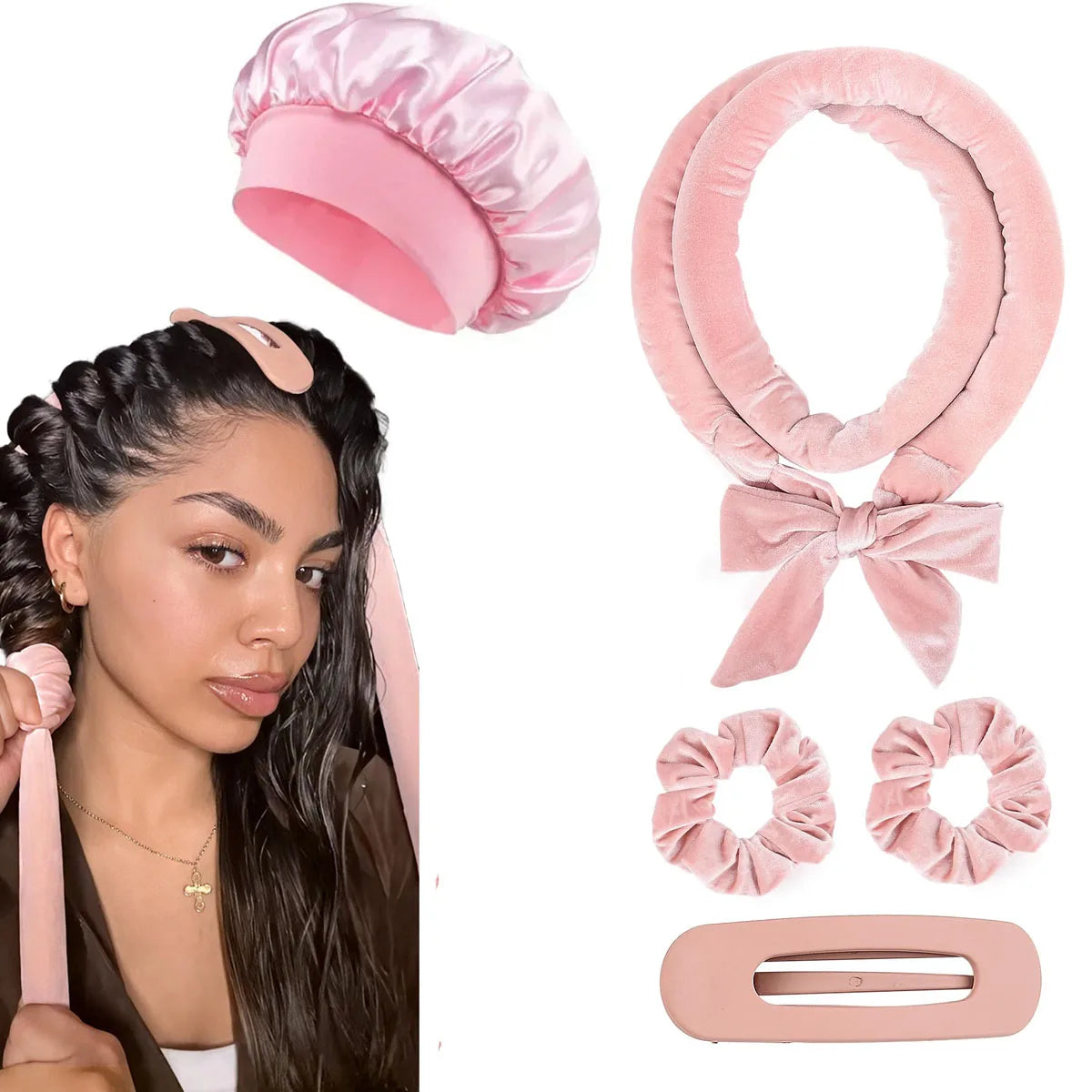 Heatless Curling Headband Set – No Heat Hair Curlers for Overnight Curls