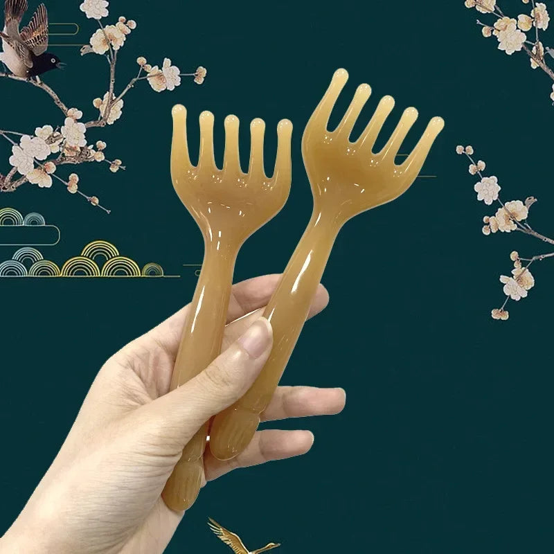 Resin 5-Claw Head & Body Massager – Scalp Gua Sha Scraping Tool
