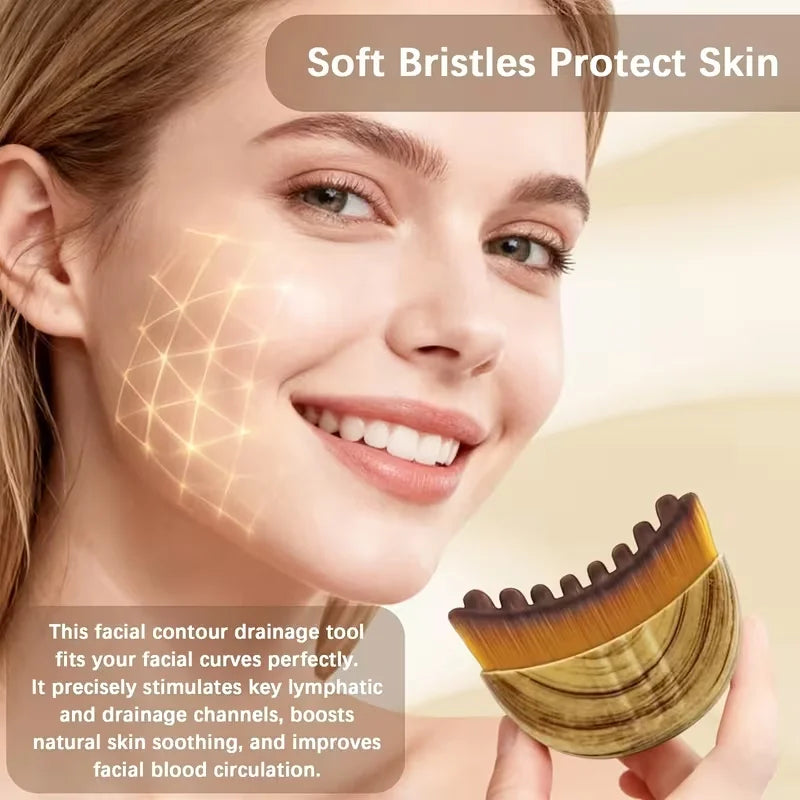 Lymphatic Drainage Contour Face Brush – Set of 2