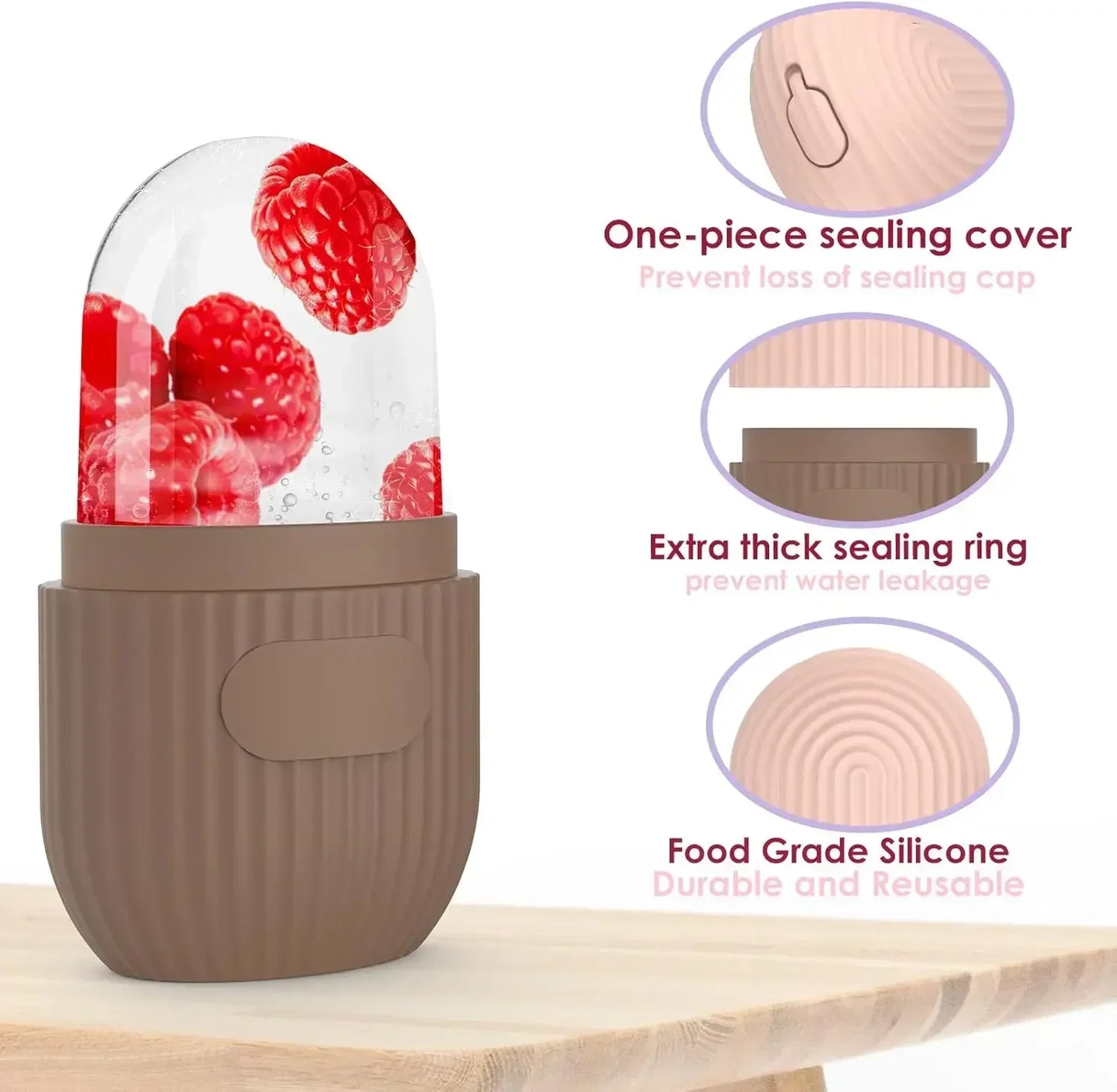 Ice Roller Facial Massager – De-Puff, Tighten & Brighten