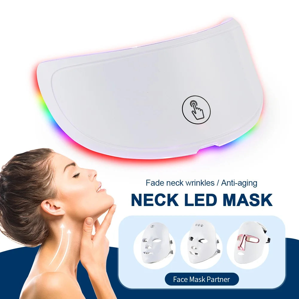 LED Neck Mask – 7-Color Photon Therapy for Anti-Wrinkle & Skin Brightening