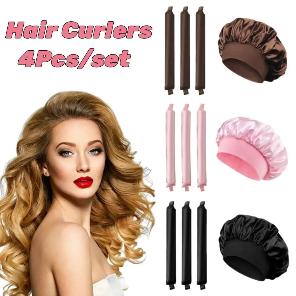 Heatless Curling Rod – Soft Flex Foam Roller for Overnight Curls (All Hair Types)