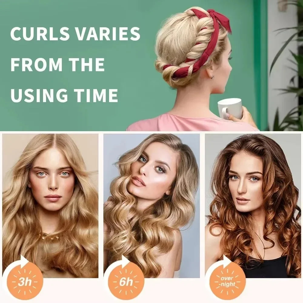 Heatless Curling Headband Set – No Heat Hair Curlers for Overnight Curls